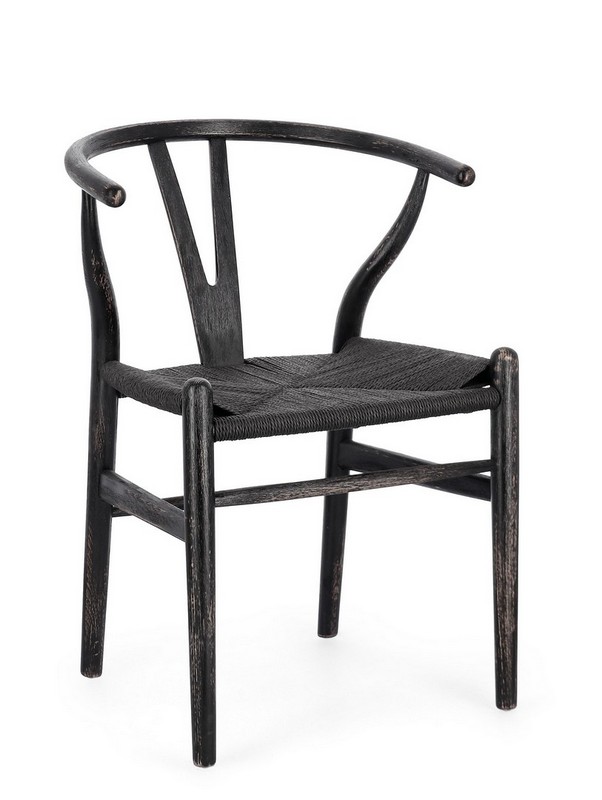 Bizzotto Sedia in legno nero - artemia