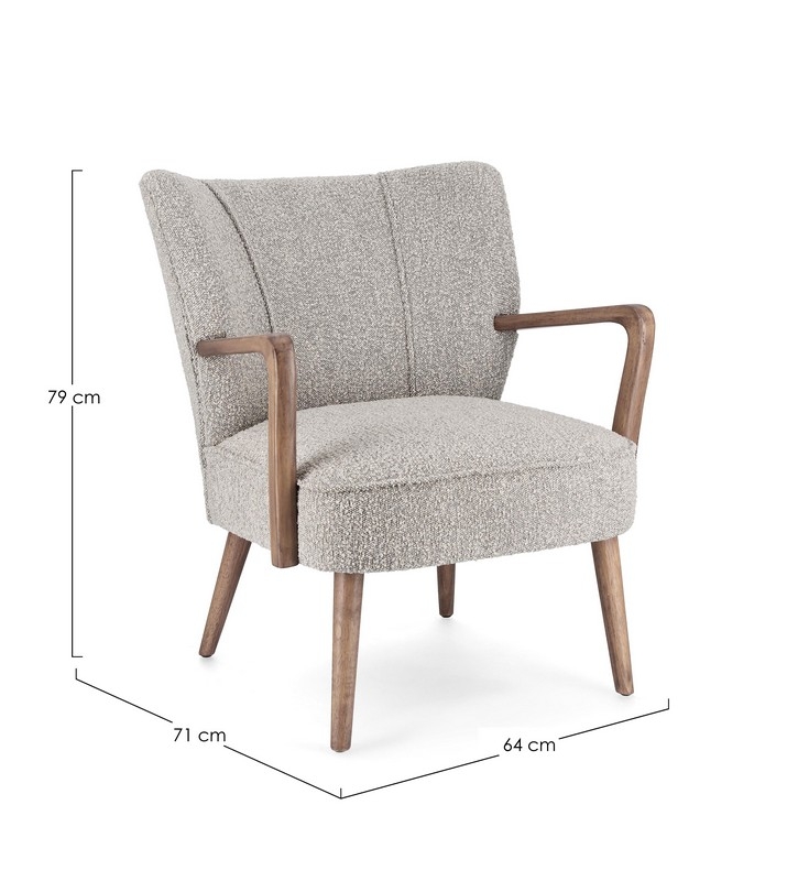MORITZ STONE ARMCHAIR 66.5a 73.5b 81.5h 44.5h1 61.5h2 BIZZOTTO EN