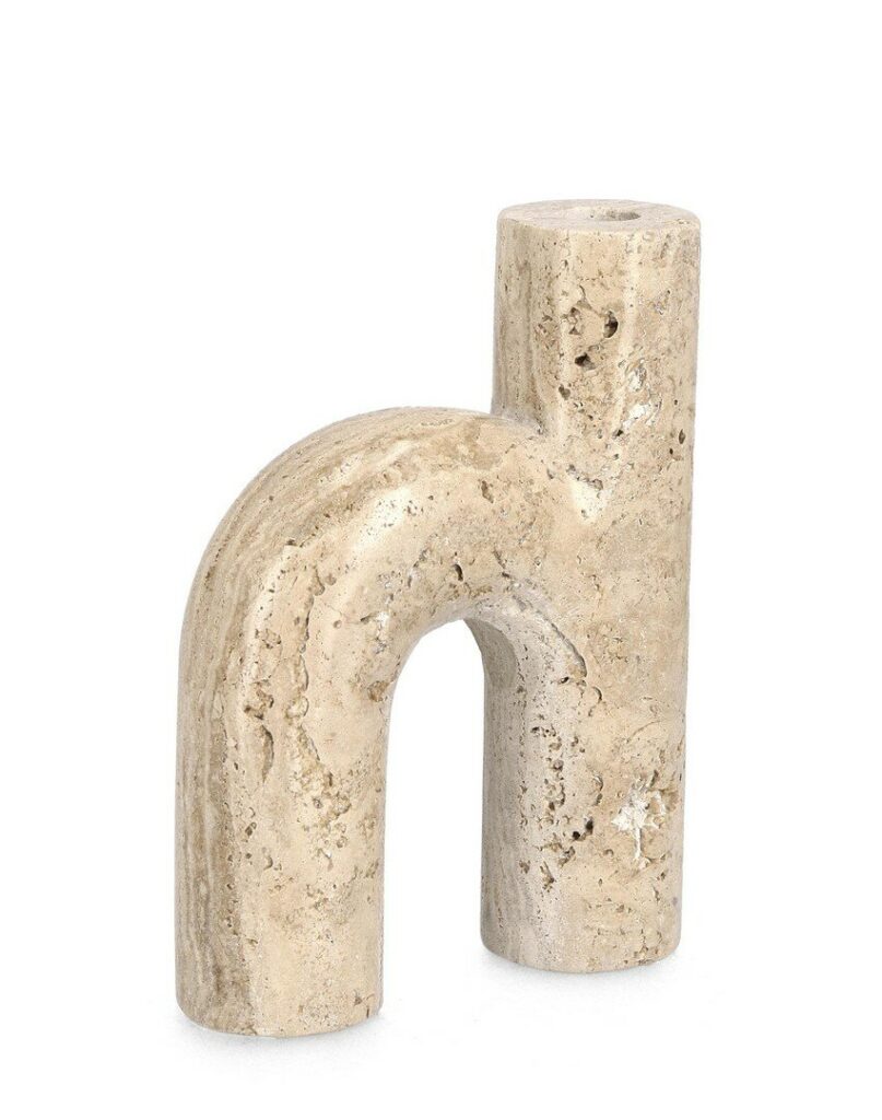 TIKAR BEIGE MARBLE CANDLE HOLDER