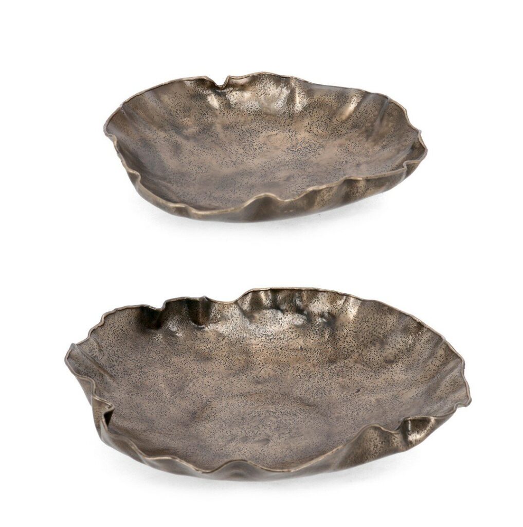 SET2 PLATEAUX DÉCORATIF PRADESH DORÉ