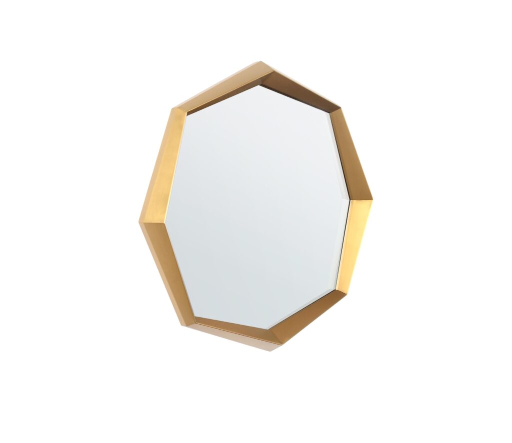 MIROIR GURSKY AC-CADRE OR BROSSÉ 120X120