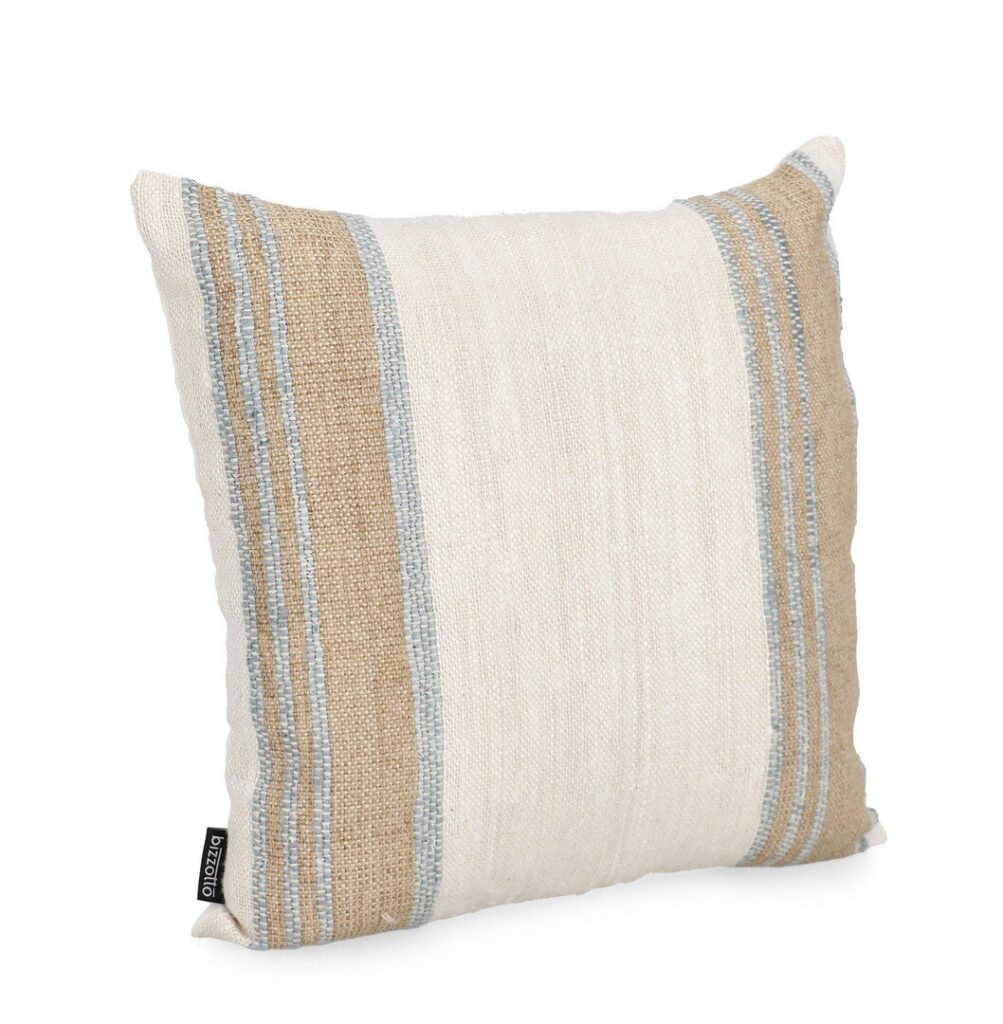 COUSSIN KOTRI CRÈME NAT BLEU 45X45