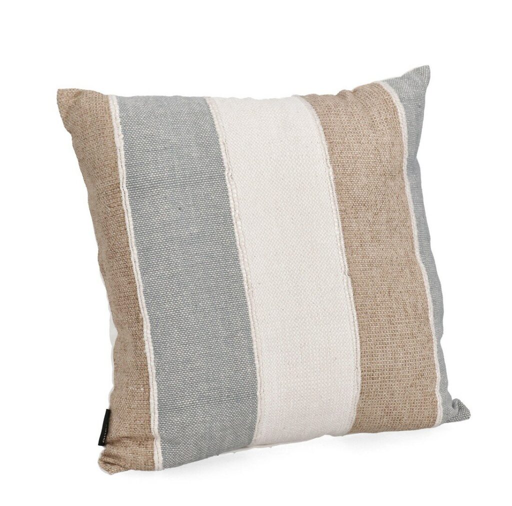 COUSSIN GANGA CRÈME NAT BLEU 45X45