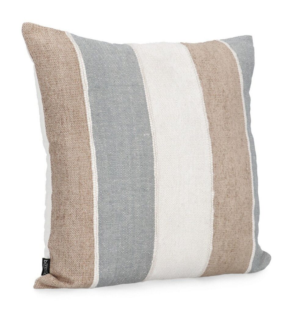 COUSSIN GANGA CRÈME NAT BLEU 50X50