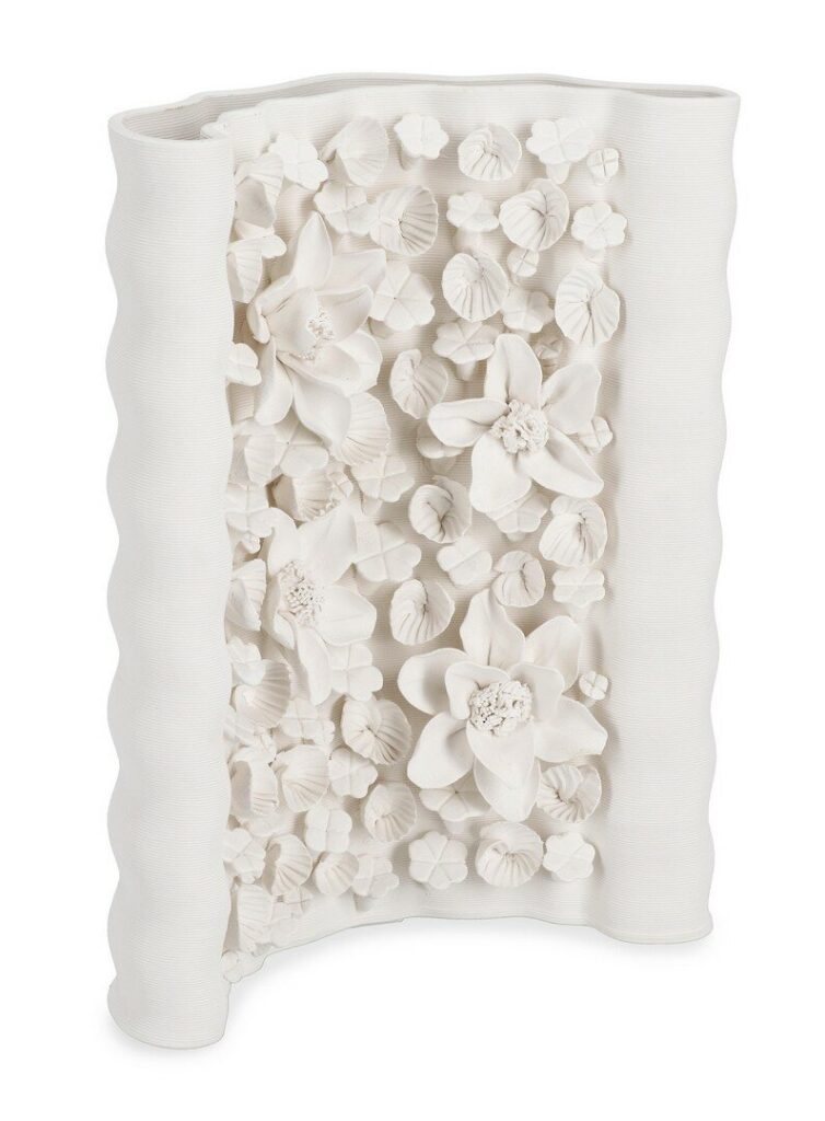 MINDE WHITE VASE H30