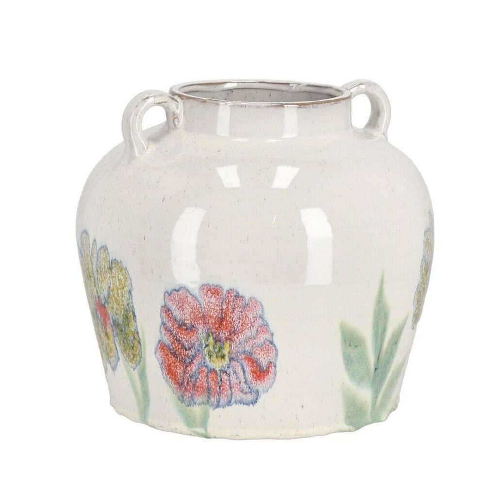 SKETCHY SHAPED WHITE VASE 2H H25