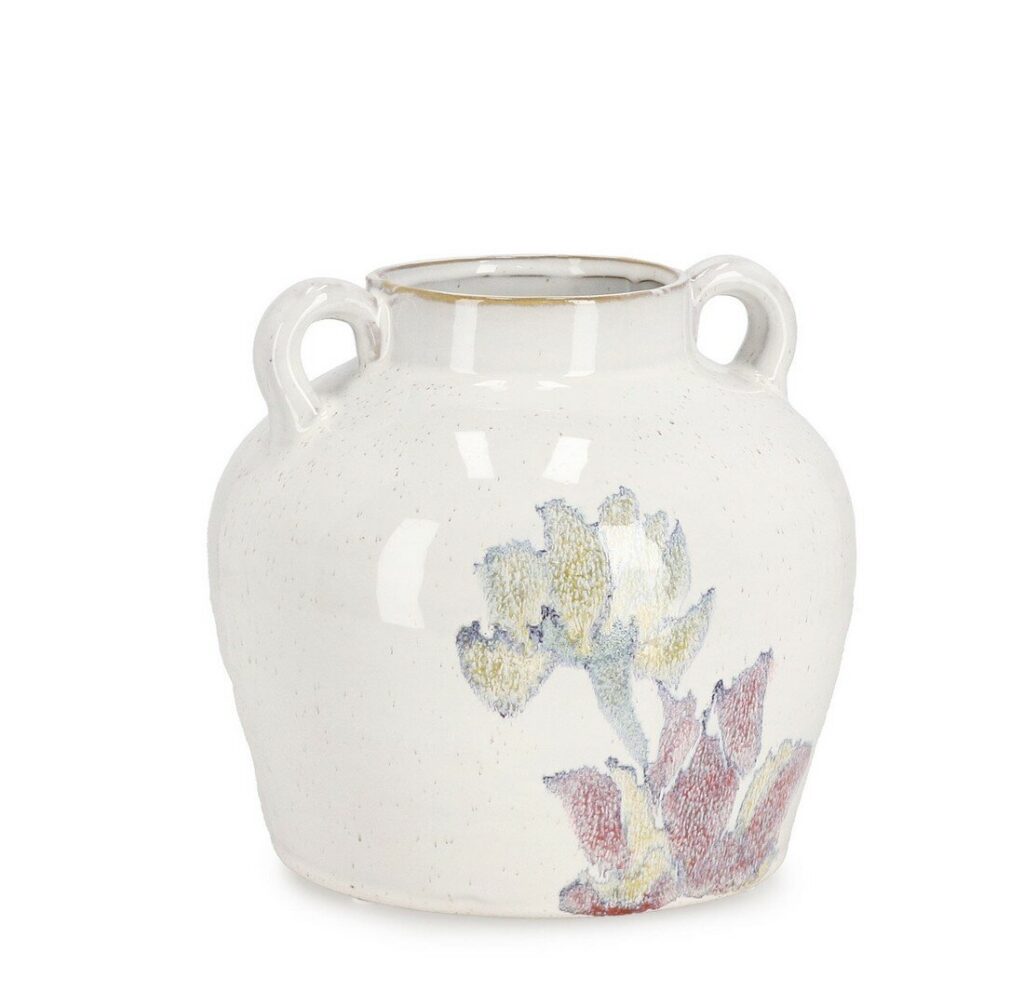 SKETCHY SHAPED WHITE VASE 2H H20