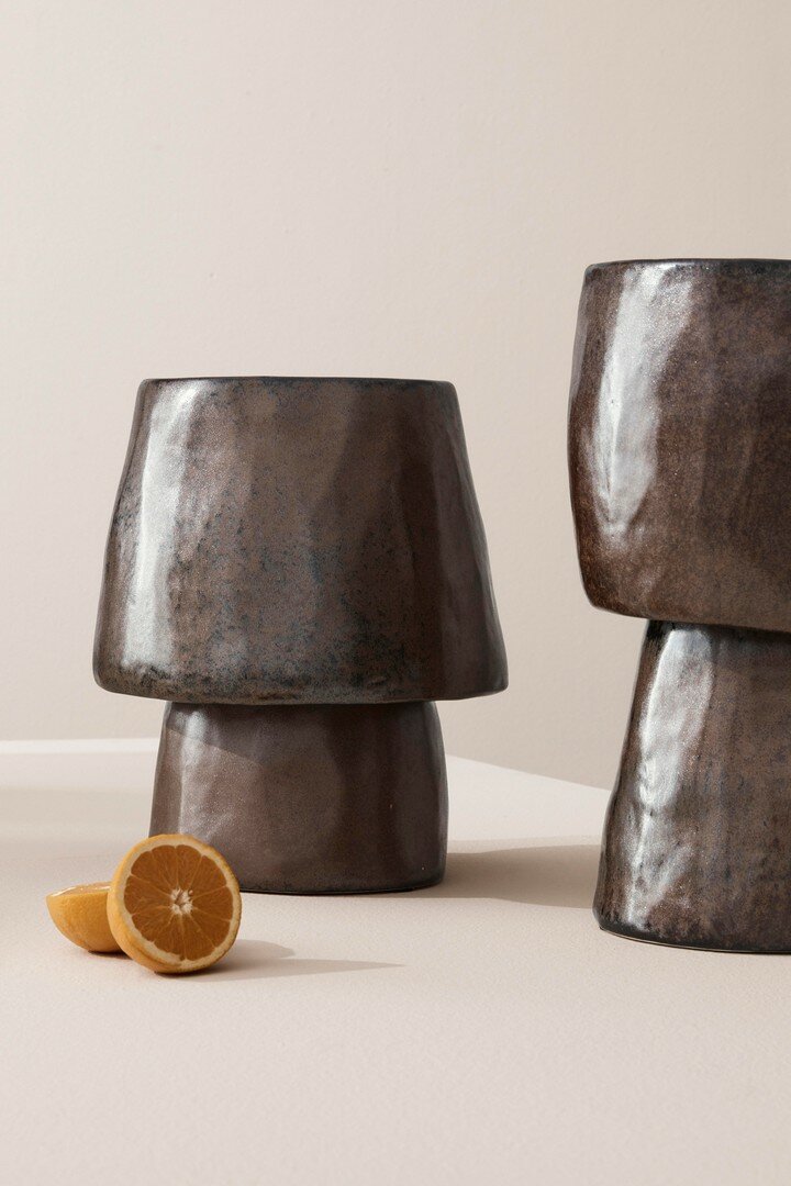 PAVLOS BROWN VASE H33,5