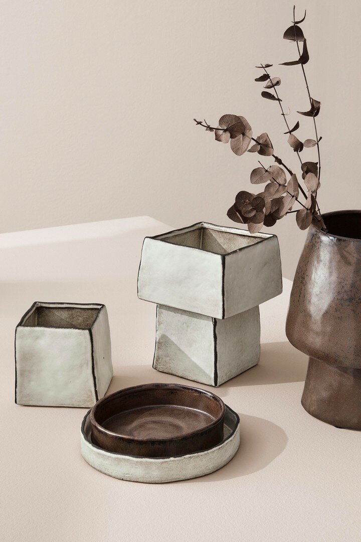 SET2 PIATTO DECORATIVO PAVLOS MARRONE