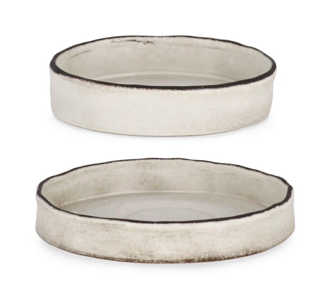 SET2 PIATTO DECORATIVO NIKOS BIANCO