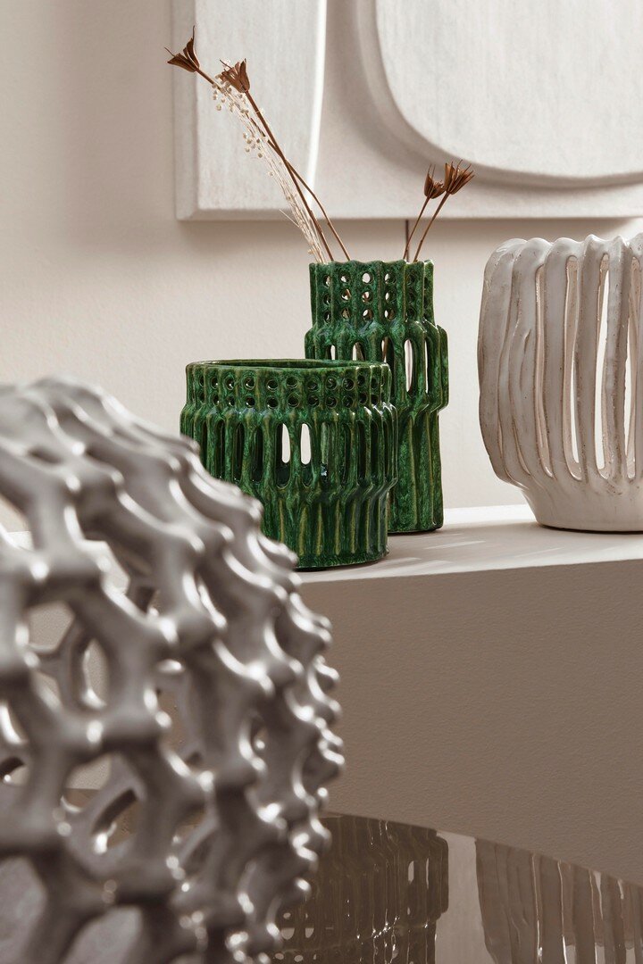 P.VASE NAGAI RO VERT H13,5