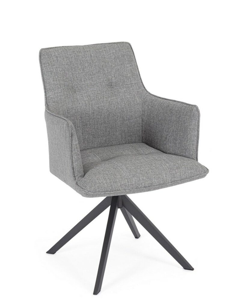 SKAGEN CHARCOAL SWIVEL ARMCHAIR W-ARMRES