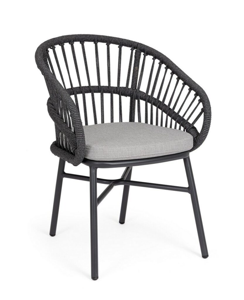 ODIVELAS CHARCOAL CHAIR W-ARMR W-CUSH