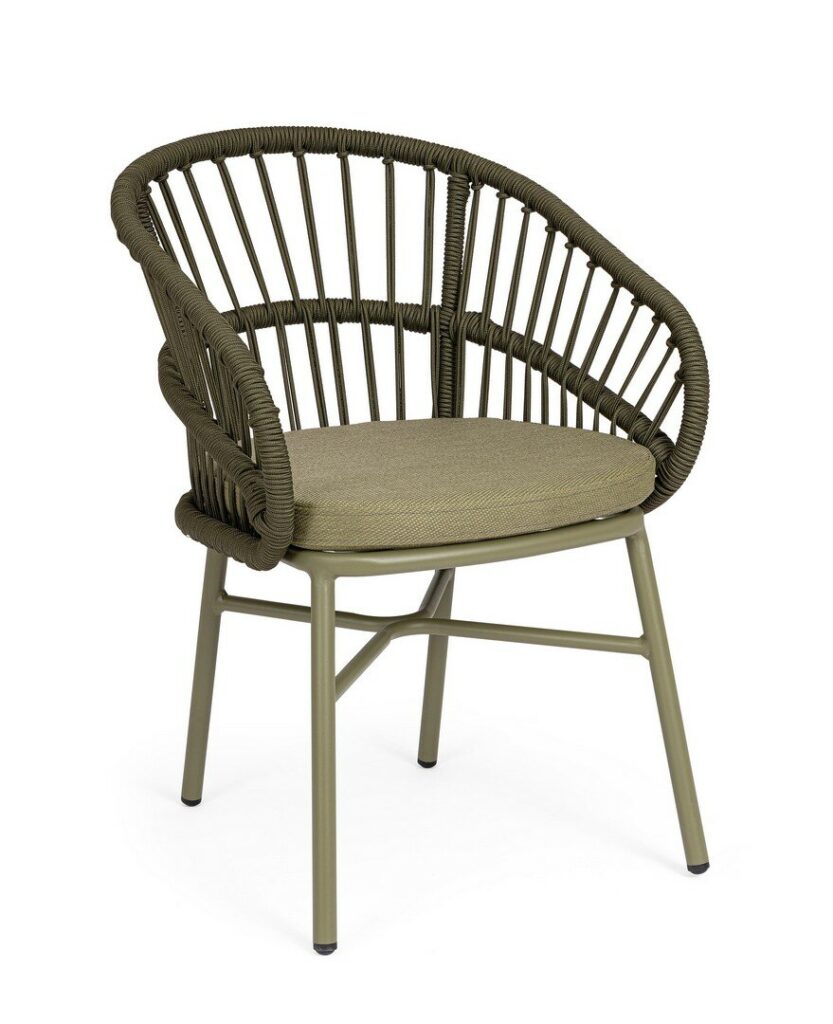 ODIVELAS GREEN CHAIR W-ARMR W-CUSH