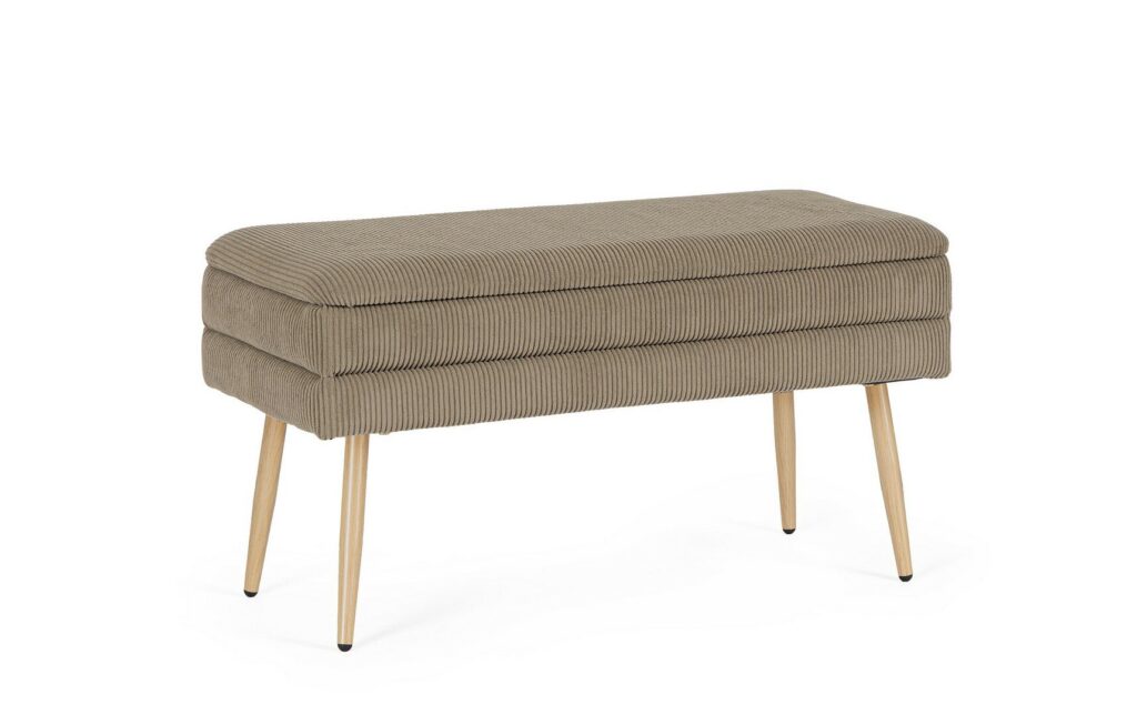 OLGA TAUPE BENCH WITH STORAGE