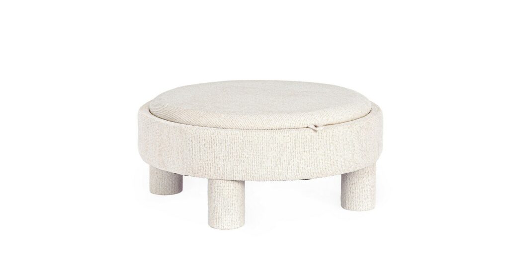 POUF TALYA C-BANDEJA RED BLANCO