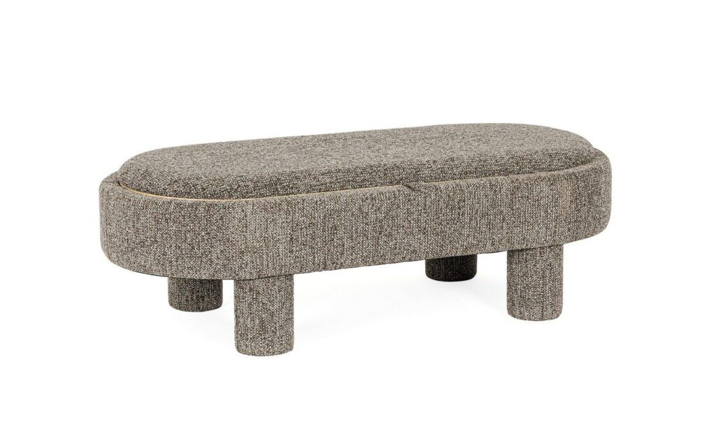 POUF TALYA C-BANDEJA OVAL GRIS