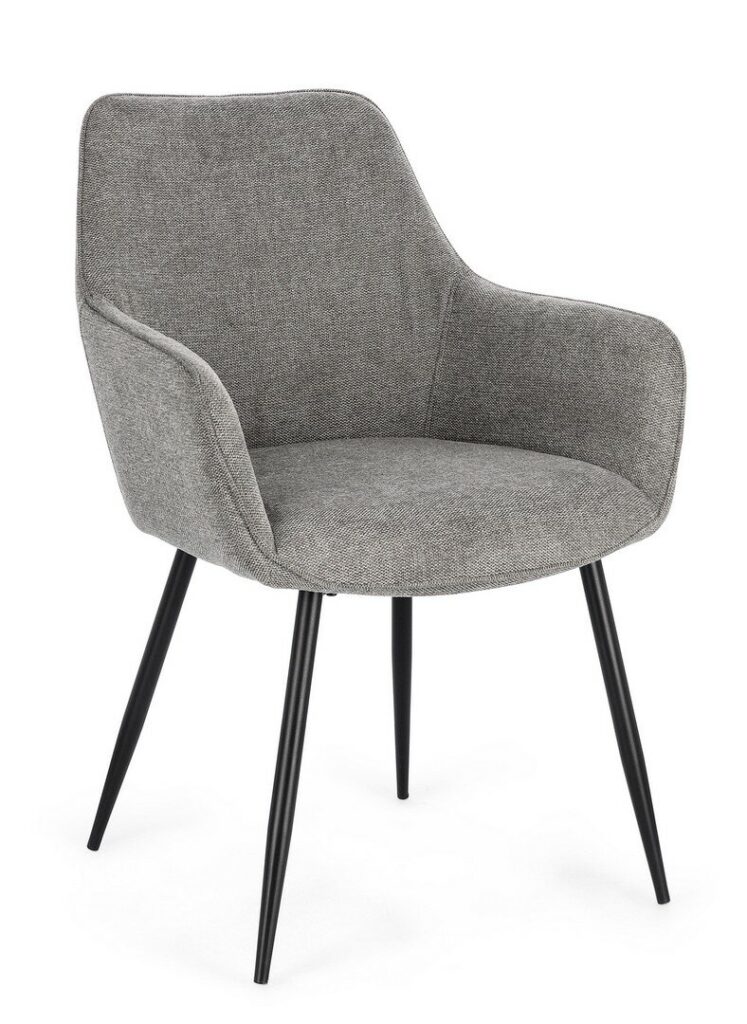 CORA BLACK/DARK GREY CHAIR W-ARMRESTS