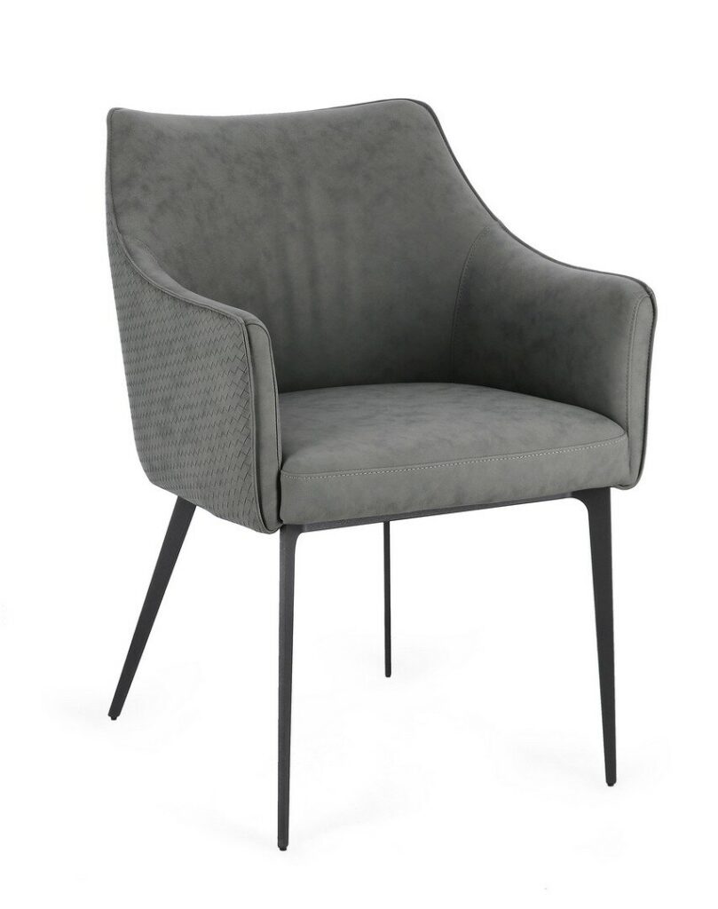 RUSSELL DARK GREY CHAIR W-ARMREST