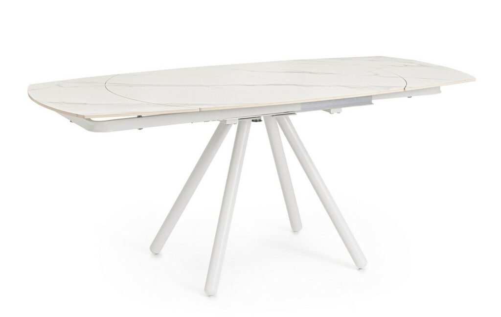 TAVOLO ALL.RAITA 119/178X89.4 BIANCO/BIA