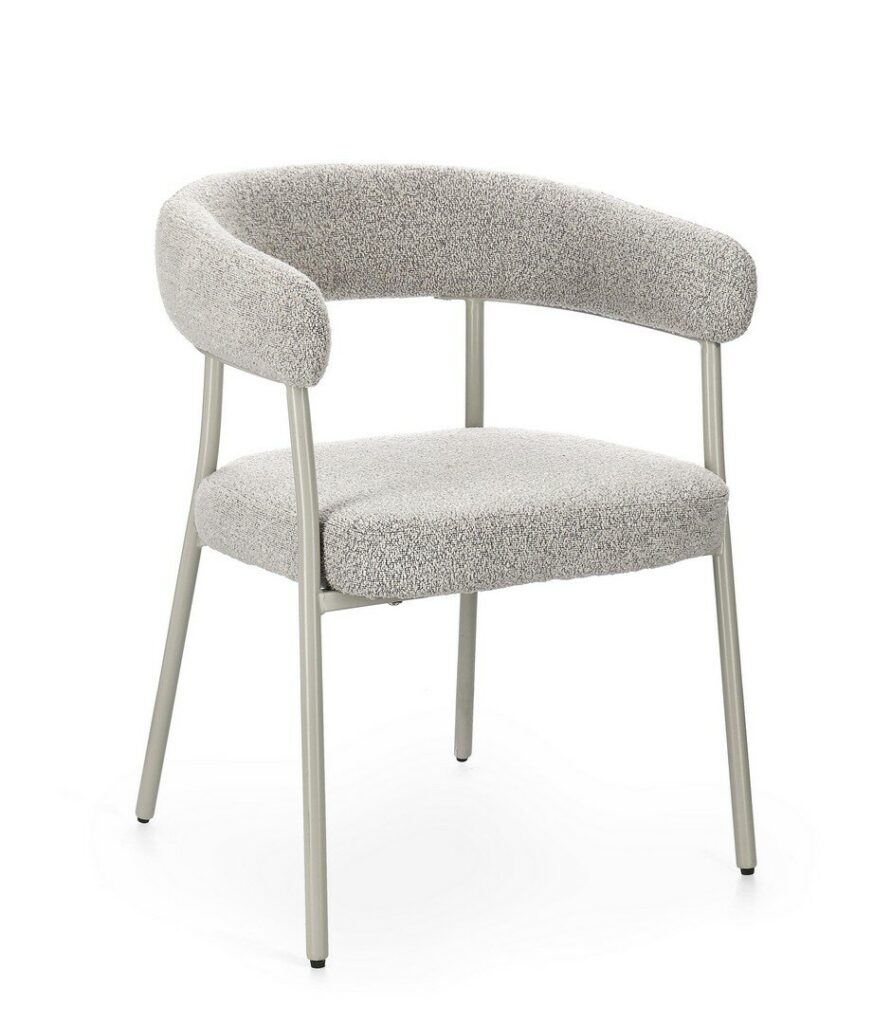 GIAELE WARM GREY/TAUPE CHAIR W-ARMR