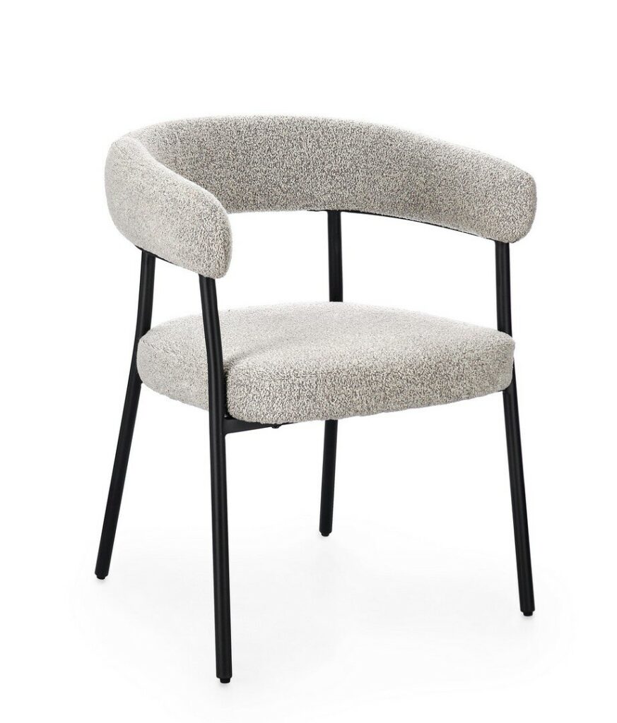 GIAELE BLACK/TAUPE CHAIR W-ARMR