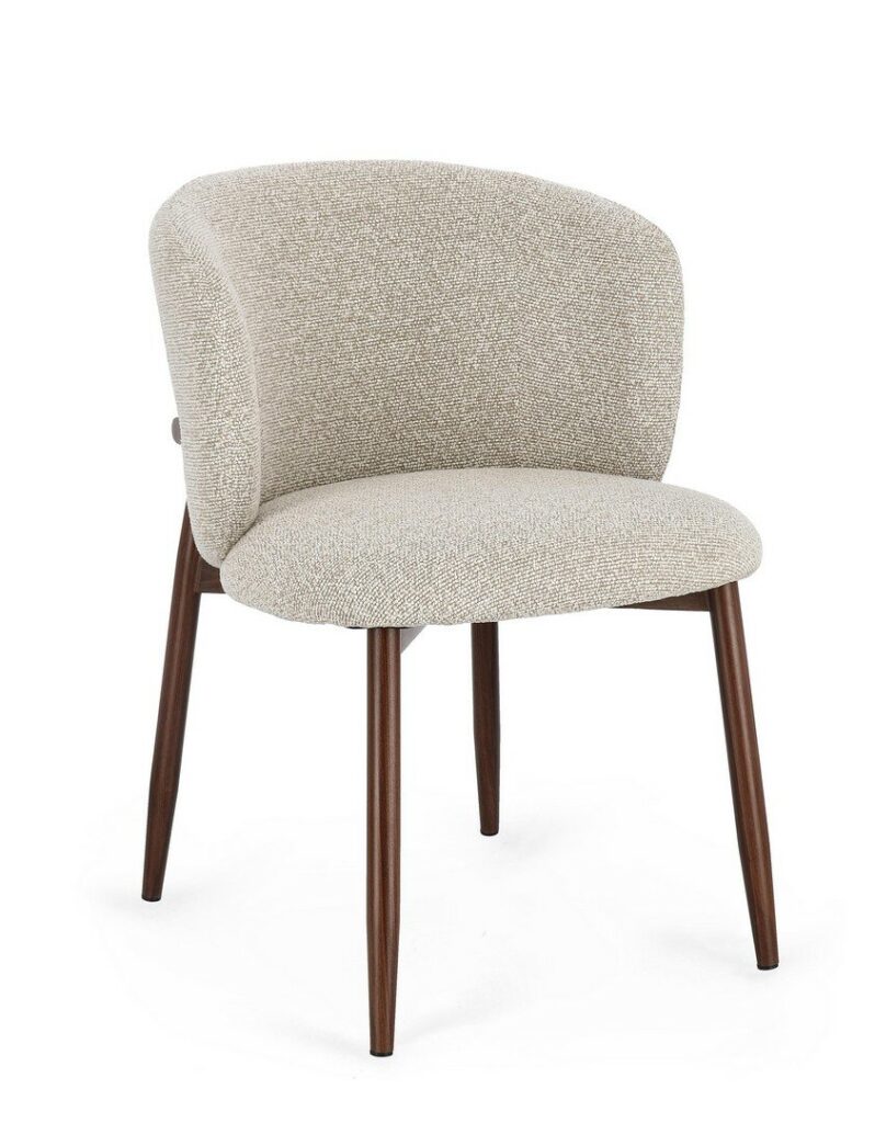 AMALIA WALNUT/BEIGE CHAIR