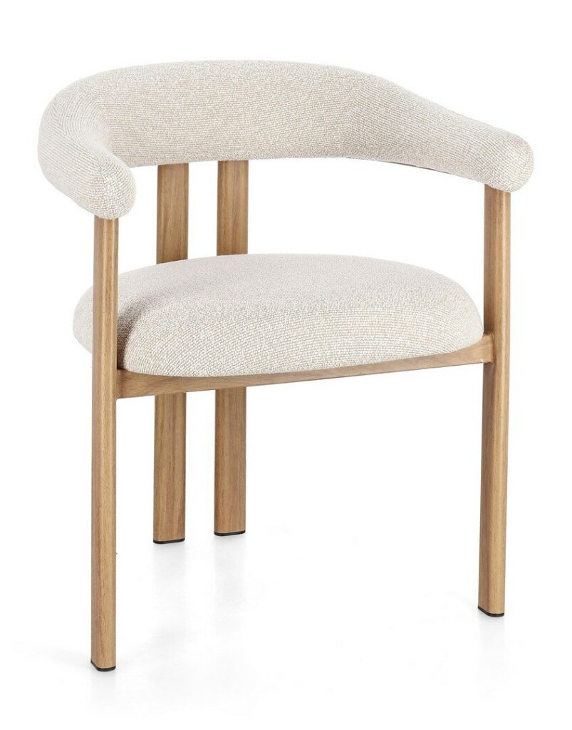 GIUDITTA NATURAL/LINEN CHAIR W-ARMREST