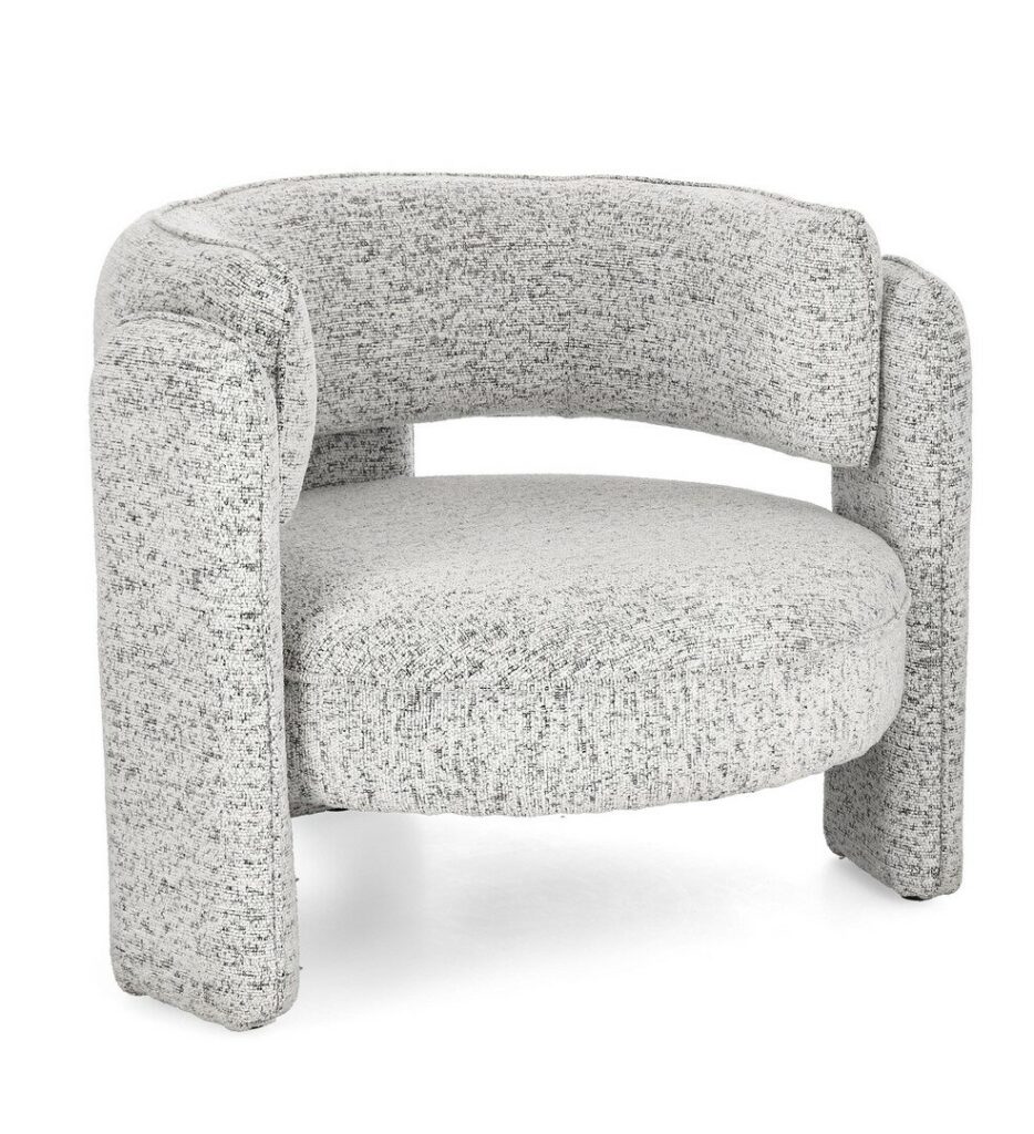 AISHA MELANGE GREY ARMCHAIR