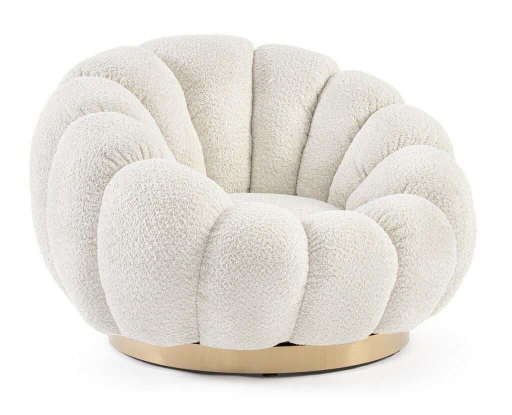 FLOREL NATURAL SWIVEL AMRCHAIR