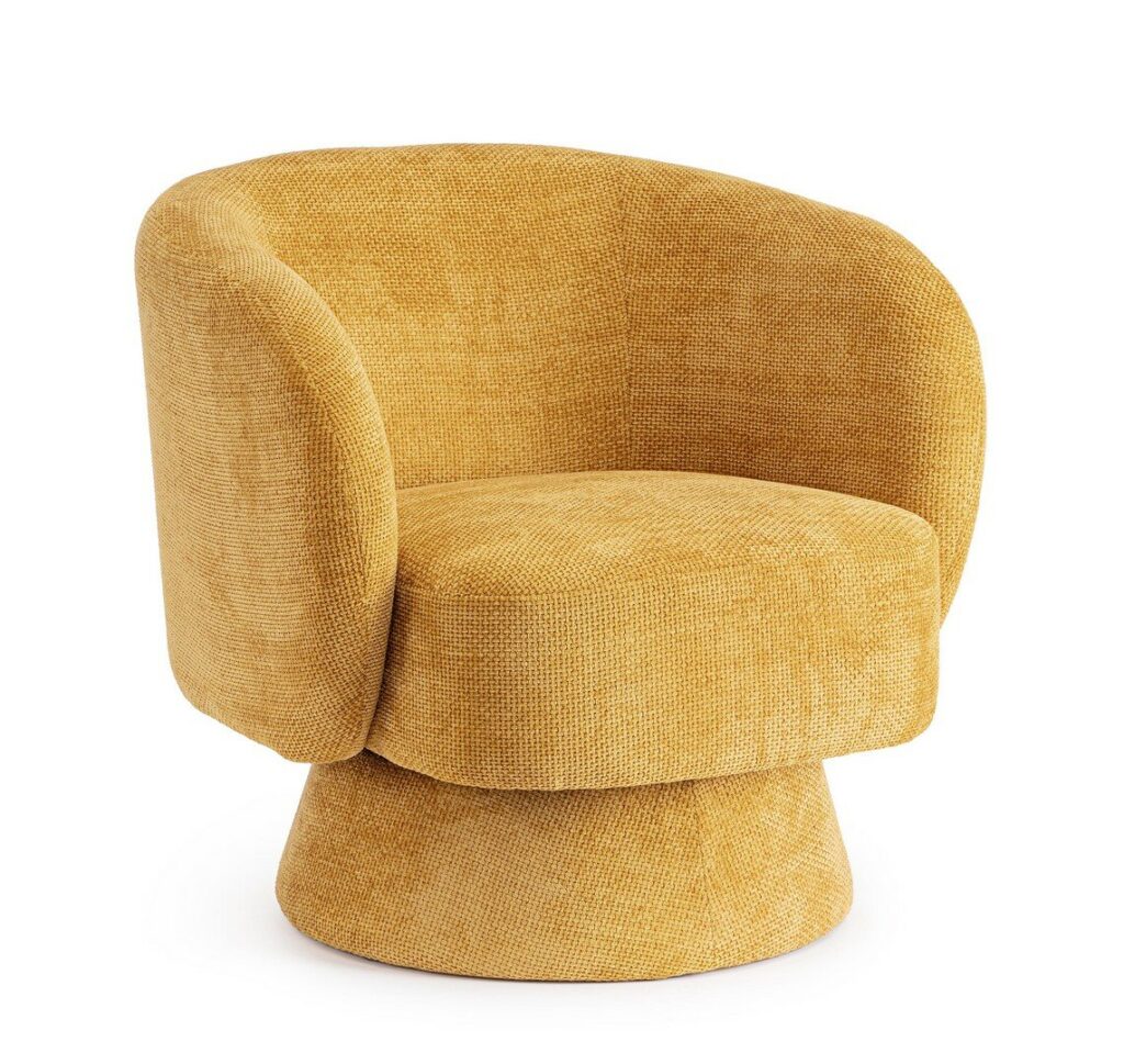 JULIENNE MUSTARD SWIVEL ARMCHAIR