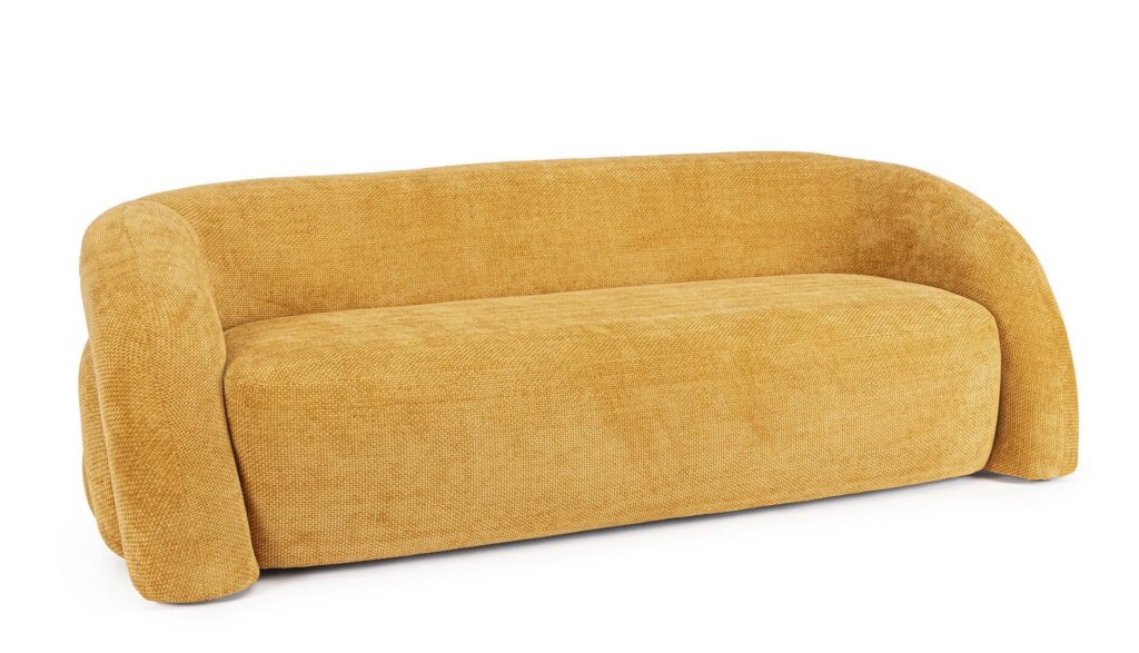 CLEMENCE MUSTARD SOFA 3SEATS