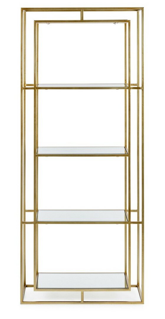 Libreria elenor in vetro 4 ripiani