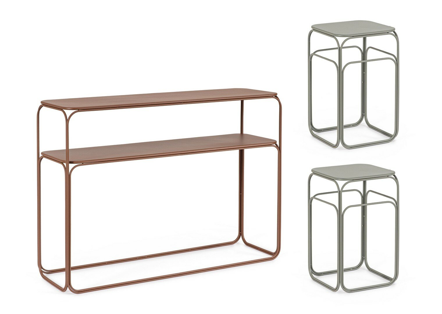 SET CONSOLLE+ 2TAVOLINI CLARITY M-G