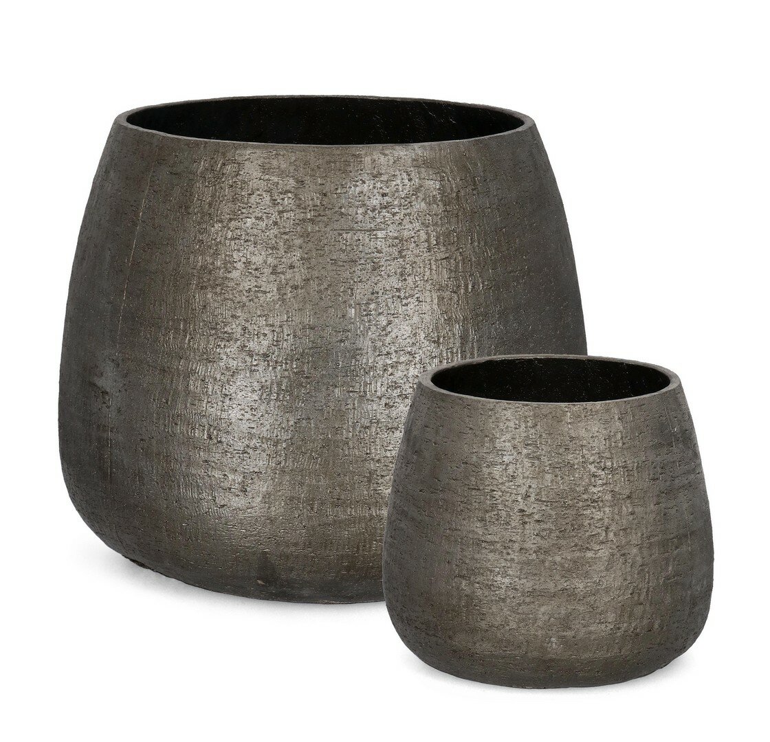 SET2 P.VASO EMEI BOMBATO GRIGIO