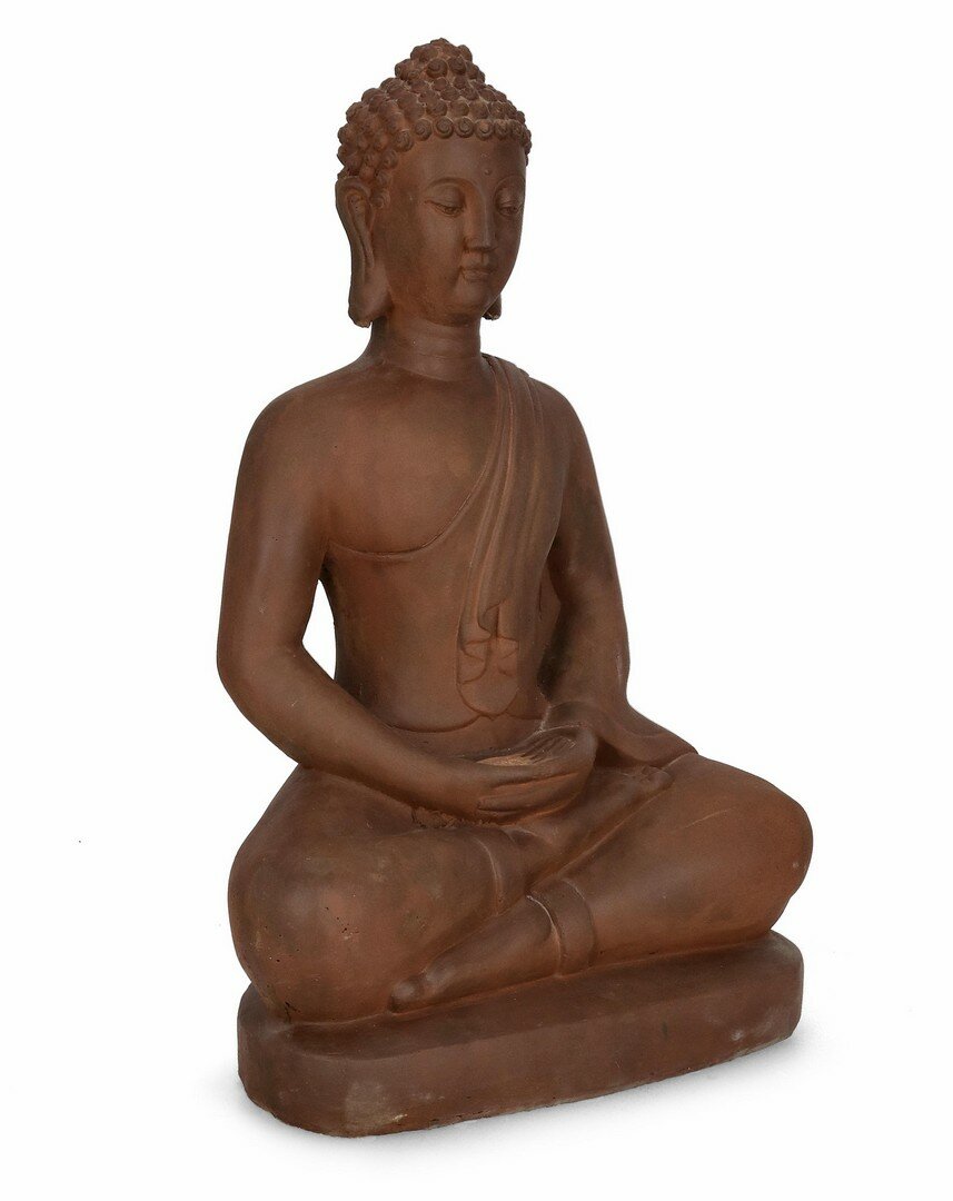 DECORAZIONE MEILI BUDDHA SEDUT RUSTY H75 - Immagine Principale
