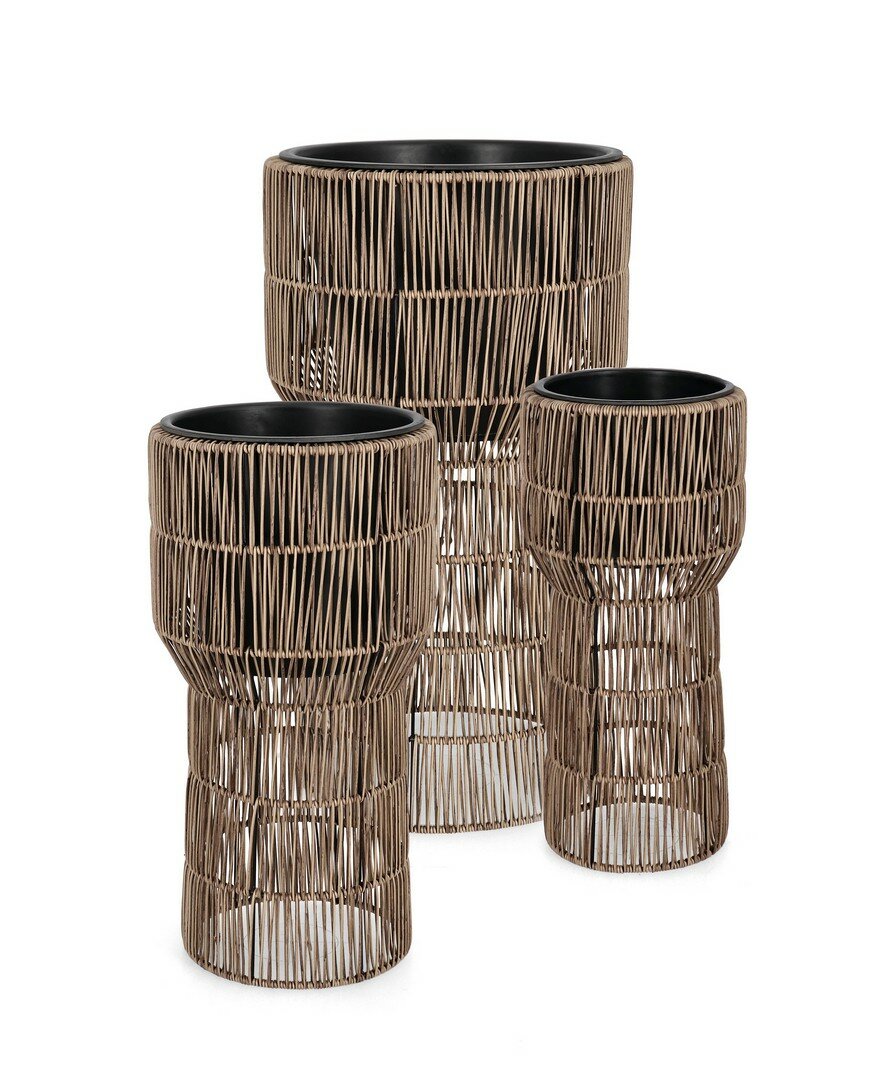 SET3 P.VASO AYUN C-VASO COPP MARRONE