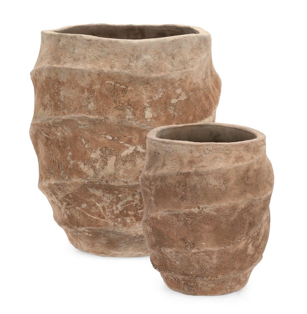 SET2 P.VASO TEIDE ALTO TERRACOTTA BRUNIT