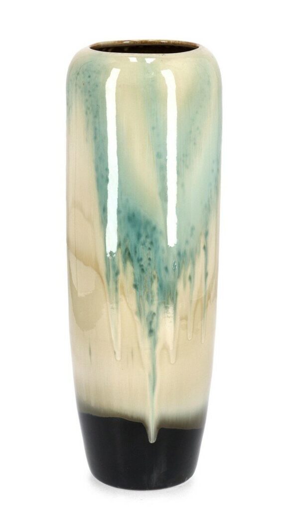 COIRA WH L.BLUE FLARED VASE H60