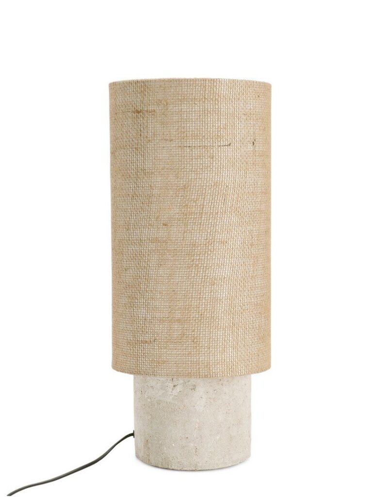 LÁMPARA MESA DONDA BEIGE H54,5