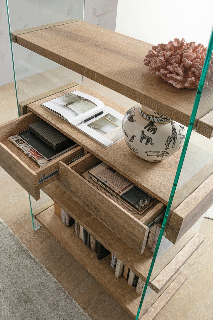 Libreria kenya 2 cassetti e 4 ripiani